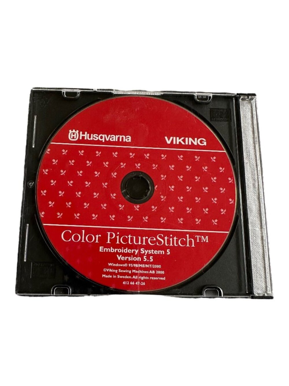 Husqvarna Viking Color PictureStitch Embroidery System 5.5  Win 95 98 NT CD ONLY